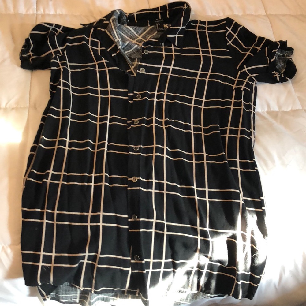 forever 21 long button up shirt